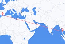 Flug frá Bokpyin, Mjanmar (Búrma) til Malaga, Spáni