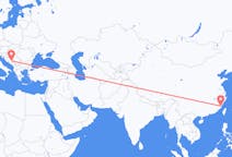 Flyreiser fra Fuzhou, til Sarajevo