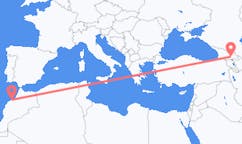 Vluchten van Casablanca naar Tbilisi