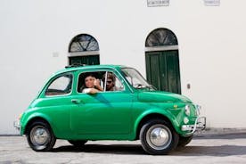 Excursão vintage em Fiat 500 com direção por conta própria em Florença: colinas toscanas e culinária italiana