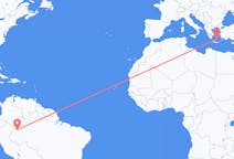 Flyreiser fra Leticia, Amazonas, til Santorini