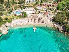 Photo of aerial spring cityscape of capital of Corfu island, Greece.