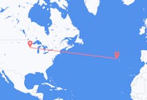 Flyrejser fra Minneapolis til Terceira