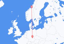 Voos de Trondheim, Noruega para Nuremberga, Alemanha