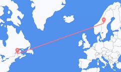 Flyrejser fra Presque Isle, USA til Östersund, Sverige