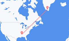 Lennot Columbuksesta, Yhdysvallat Narsarsuaqiin, Grönlanti