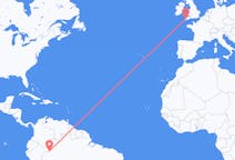 Flyreiser fra Leticia, Amazonas, Colombia til Newquay, England