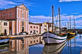 Photo of beautiful landscape of panoramic aerial view port of Genoa in a summer day, Italy.