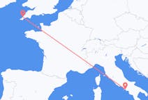 Flyreiser fra Newquay, England til Napoli, Italia