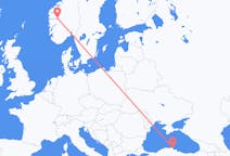 Flüge von Sogndal, Norwegen nach Sinop, die Türkei