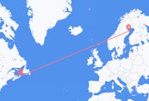 Lennot Sydneystä, Kanada Skellefteåan, Ruotsi