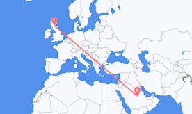 Lennot Saudi-Arabiasta Skotlantiin