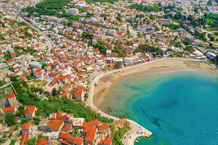 Fantastic aerial view of Ulcinj. Montenegro