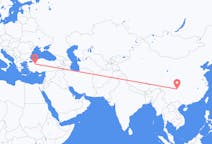 Flyrejser fra Luzhou, Kina til Eskişehir, Tyrkiet