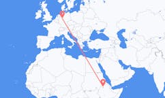 에티오피아 곤다르에서 출발해 독일 파더본에게(으)로 가는 항공편