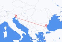 出发地 保加利亚布尔加斯目的地 意大利的里雅斯特的航班