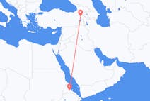 Flyrejser fra Asmara til Ağrı merkez