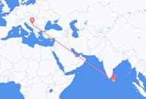 Vluchten van Hambantota, Sri Lanka naar Tuzla, Bosnië en Herzegovina