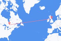 Flyrejser fra Rouyn-Noranda, Canada til Newcastle upon Tyne, England