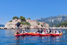 3,5 uur durende kajaktocht van Beсiсi naar het eiland Sveti Stefan