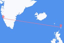 Lennot Lerwickistä, Skotlanti Nuukille, Grönlanti