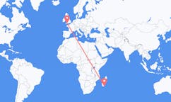 Flyg från Taolanaro, Madagaskar till Exeter, England