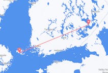 オーランド諸島のマリエハムンから、フィンランドのサヴォンリンナまでのフライト