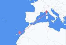 Flyreiser fra Calvi, Frankrike til Ajuy, Spania