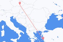チェコのブルノから、ギリシャのサモス島までのフライト