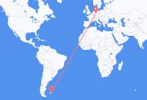 Flyreiser fra Mount Pleasant, Falklandsøyene til Kassel, Tyskland