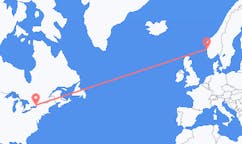 Flyrejser fra Kingston, Canada til Bergen, Norge