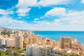 Photo of panoramic aerial view of Malaga on a beautiful summer day, Spain.