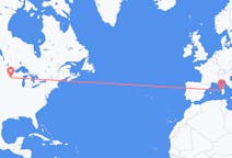 Flyreiser fra Minneapolis, USA til Alghero, Italia