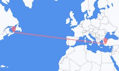 Flyreiser fra Sydney i Nova Scotia, Canada til Denizli, Tyrkia