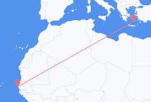 Flyreiser fra Dakar, til Santorini