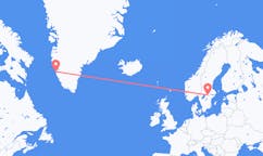Loty z Nuuk, Grenlandia do hrabstwa Örebro, Szwecja