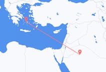 Lennot Al Jawfin alueelta, Saudi-Arabia Parikiaan, Kreikka