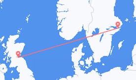 Flights from Sweden to Scotland