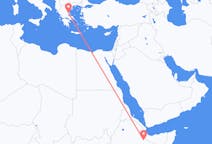 Lennot Jijigasta, Etiopia Volosiin, Kreikka