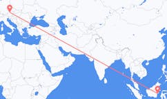 Lennot Balikpapanista, Indonesia Linziin, Itävalta