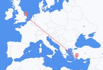 Flights from the city of Norwich to the city of Dalaman
