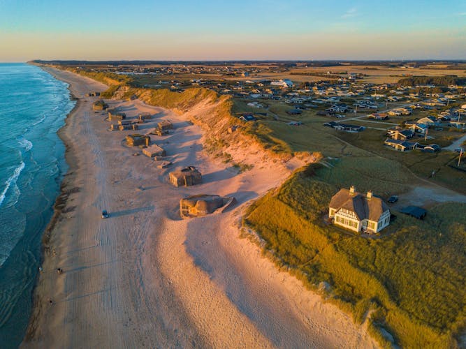 photo of view of Lokken Beach - North Jutland, Denmark.