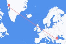 Lennot Qaarsutista, Grönlanti Istanbuliin, Turkki