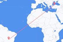 Flyreiser fra Goiânia, Brasil til Zonguldak, Tyrkia