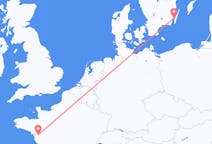 Loty z Nantes, Francja do Kalmaru, Szwecja