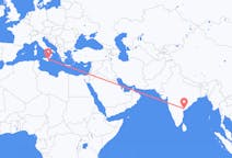 Voos de Vijayawada, Índia para Catânia, Itália