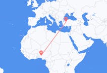 Flyreiser fra Ilorin, Nigeria til Eskişehir, Tyrkia