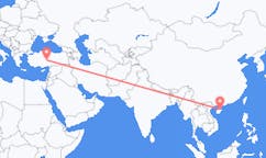 Lennot Haikoulta, Kiina Nevşehiriin, Turkki