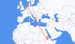 Flyrejser fra Bahir Dar, Etiopien til Groningen, Holland