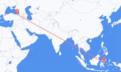 Lennot Luwukista, Indonesia Trabzoniin, Turkki